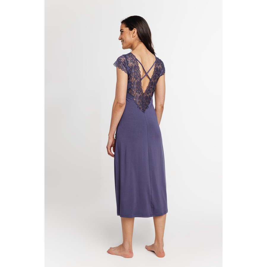 Camisón largo micromodal elastano caída frontal